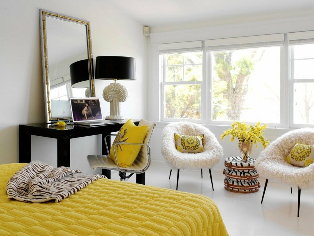 Желтые оттенки в дизайне дома