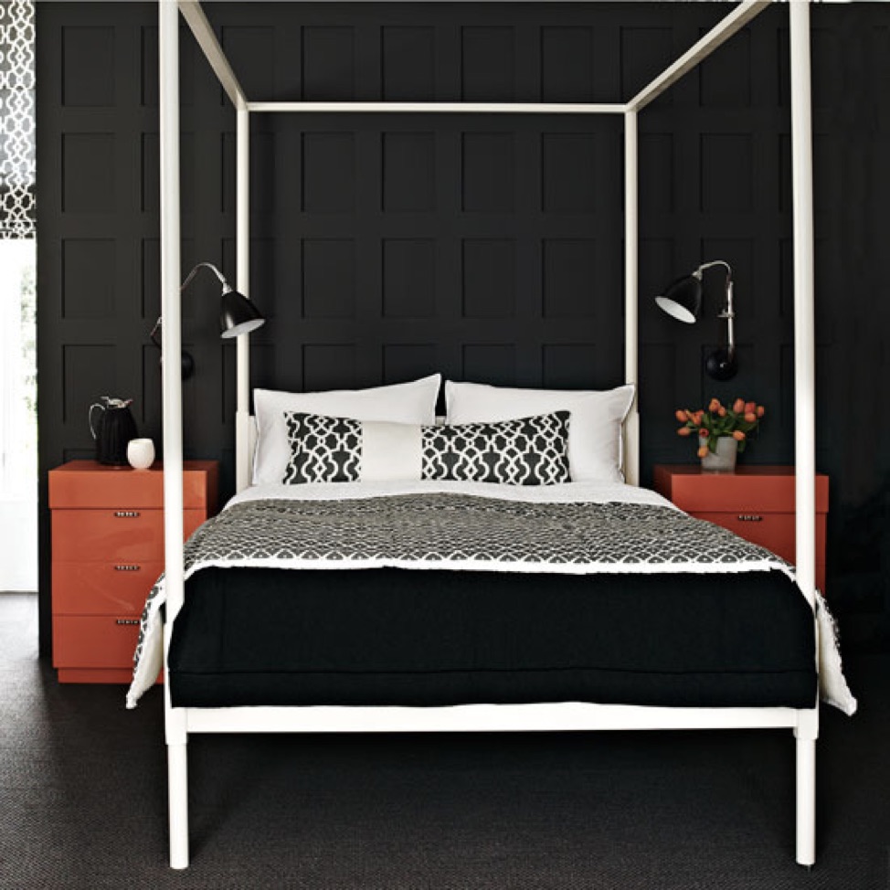 Секреты использования черного цвета в декоре спальни